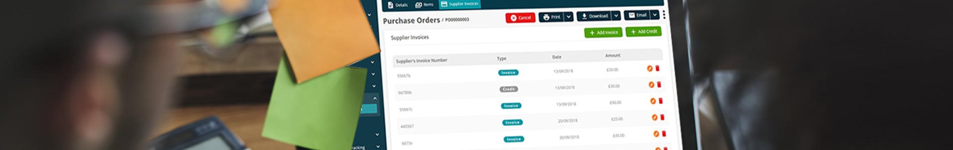 Purchase Order Software – Header Image