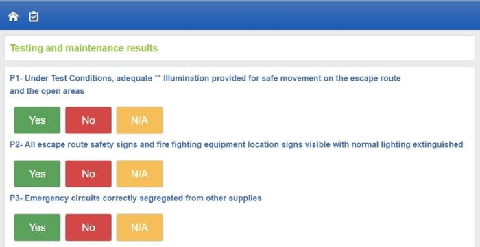A section of a mobile form