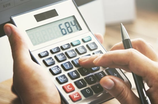 Person using a calculator