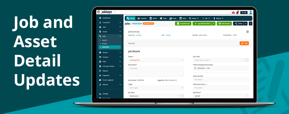 Improvements to Job and Asset Detail Pages