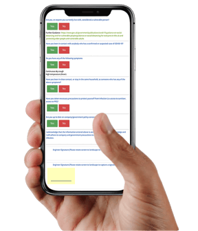 Joblogic covid mobile forms