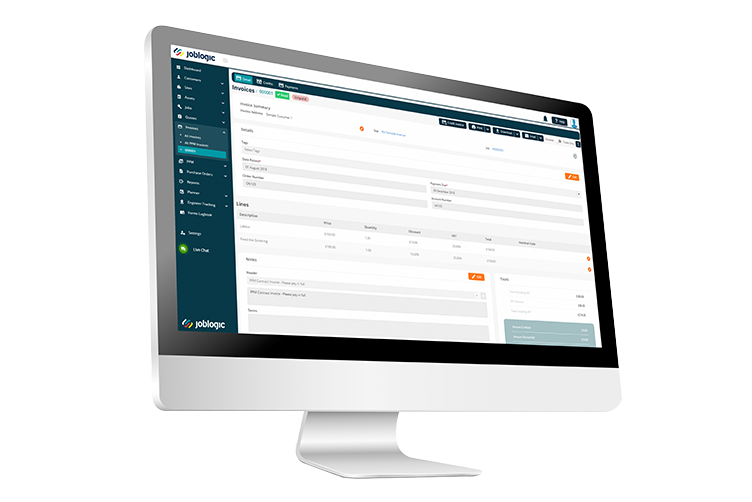 Joblogic invoicing