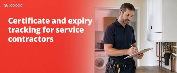 Certificate and expiry tracking for service contractors