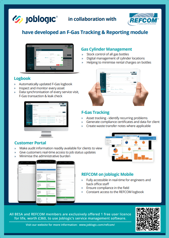Joblogic Refcom / F-Gas Module